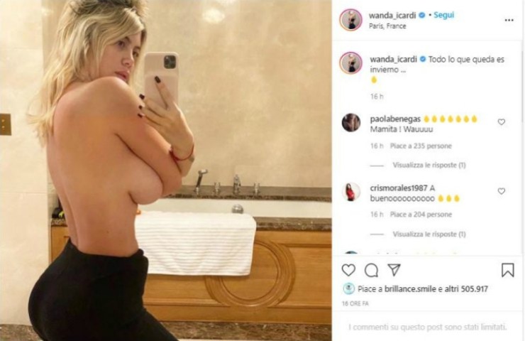 Wanda Nara foto da bollino rosso - AltraNotizia