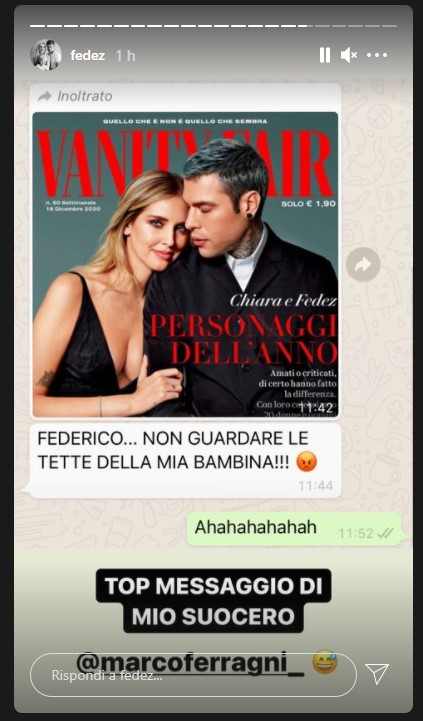 Fedez messaggi suocero