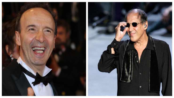 Roberto Benigni e Adriano Celentano