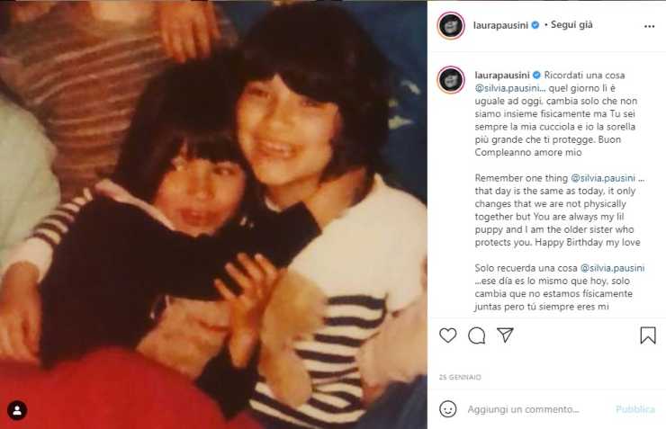 Laura Pausini sorella foto