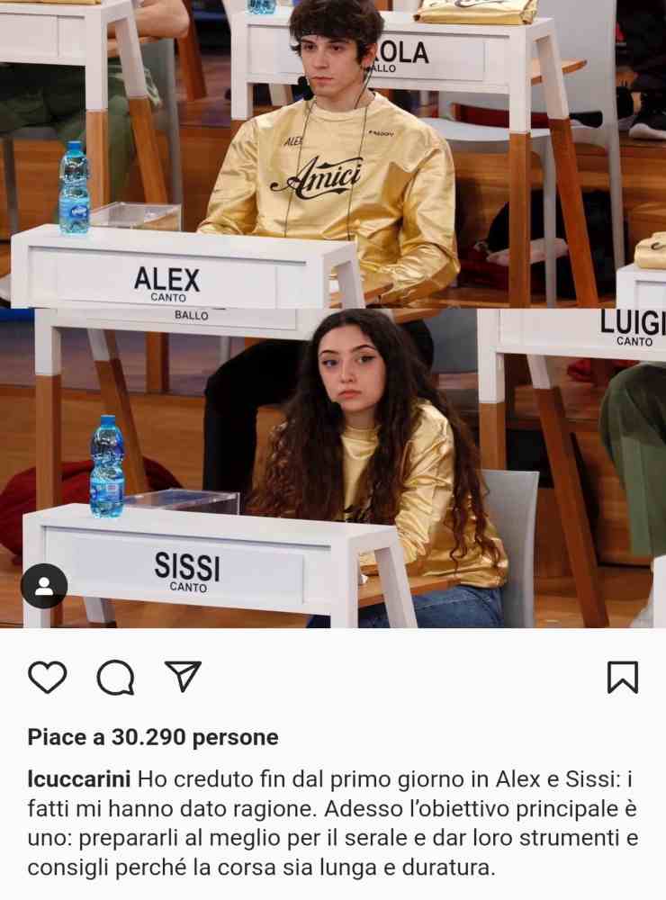 Lorella Cuccarini-instagram-post-sissi-alex-Altranotizia