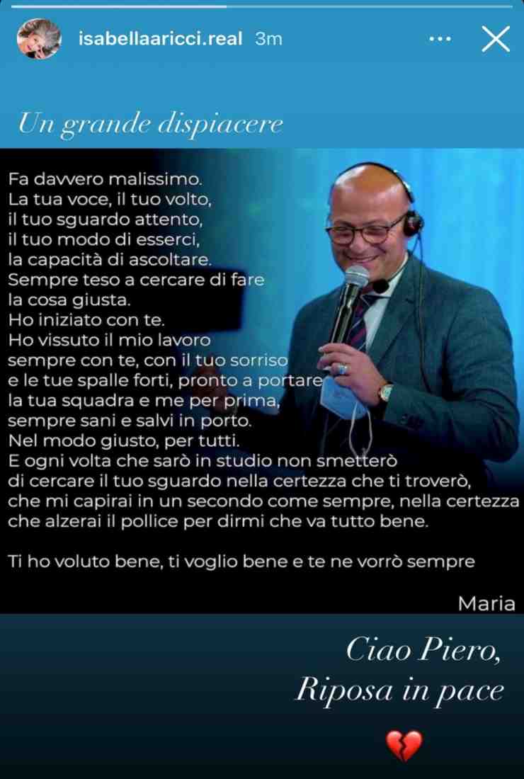 Isabella Ricci-post-commovente-per-piero-sonaglia-scomparso-Altranotizia