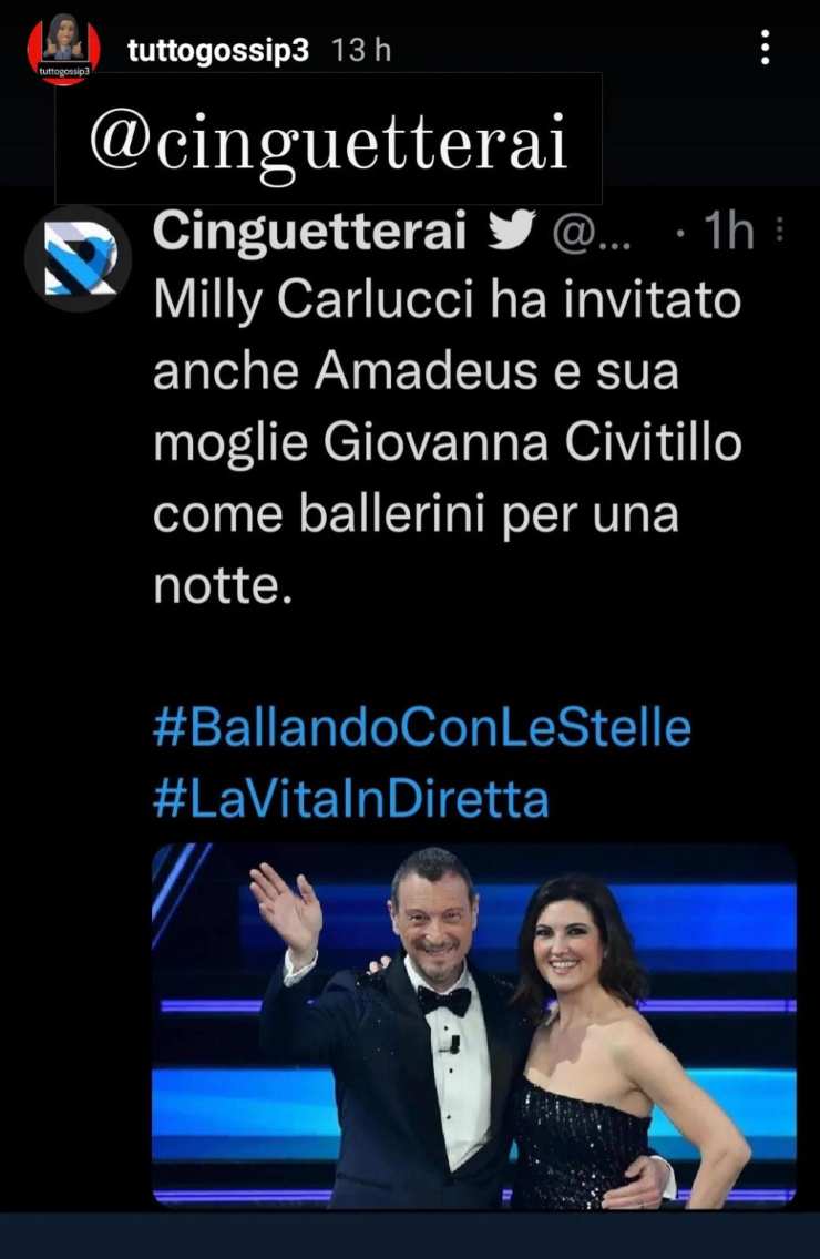 Milly Carlucci invito Civitillo - 05102022 - Altranotizia.it