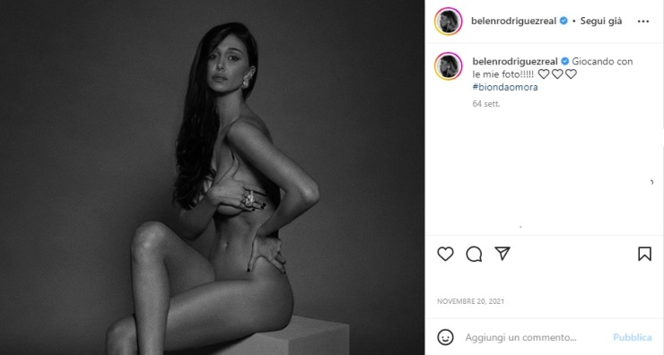 Belen Rodriguez post nuda